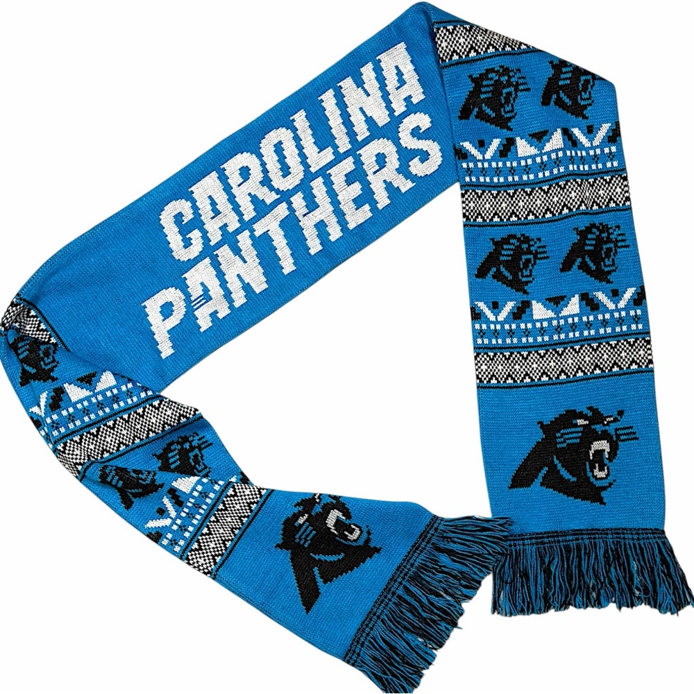 Forever Collectibles Carolina Panthers Unisex Blue & Black Knit Scarf‎ Licensed
